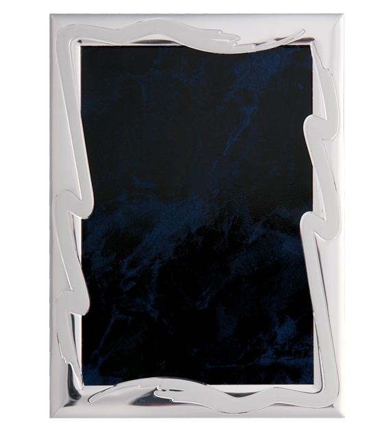 Blaszka do grawerowania powlekana 200x150 srebrno - niebieska