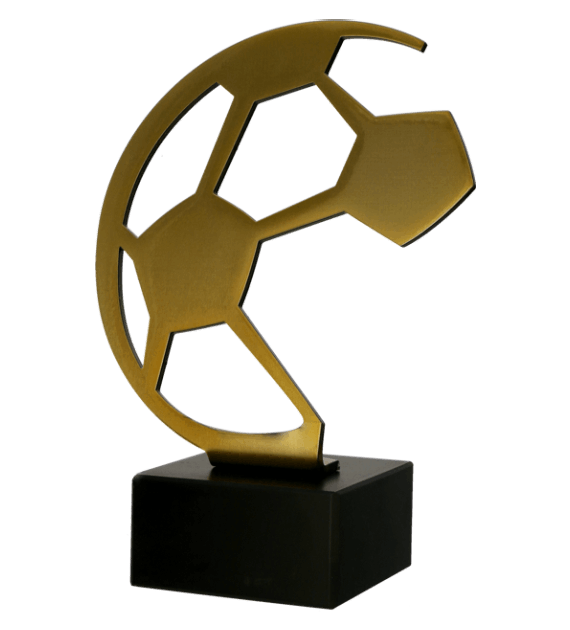Trofeum metalowe z marmurową podstawą - Piłka nożna BL-SOC1
