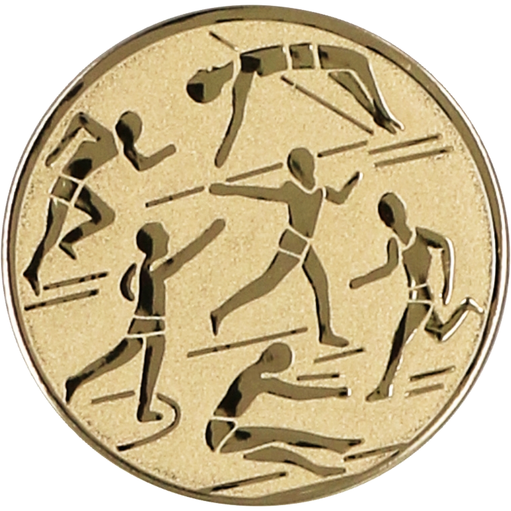 Wklejka aluminiowa złota - lekkoatletyka