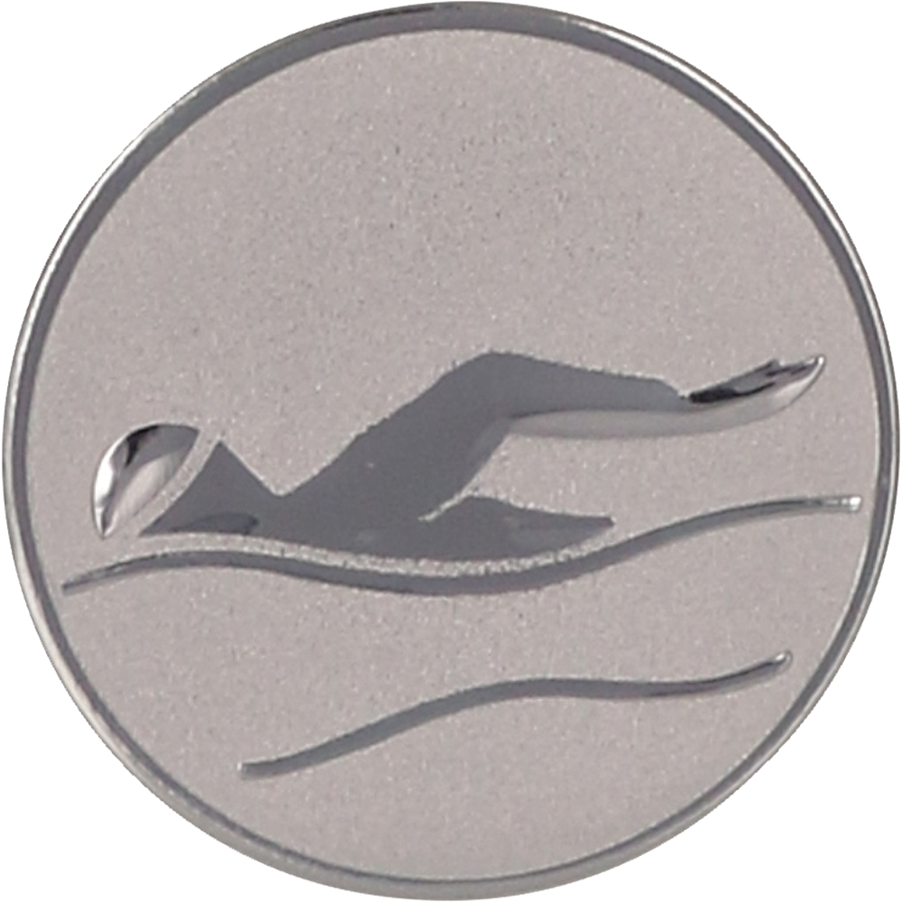 Wklejka aluminiowa srebrna - pływanie